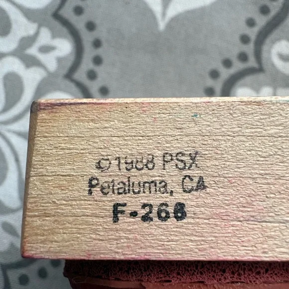 Vintage "This Book Belongs To" Rubber Stamp - Toy Scene - Picture 4 of 4